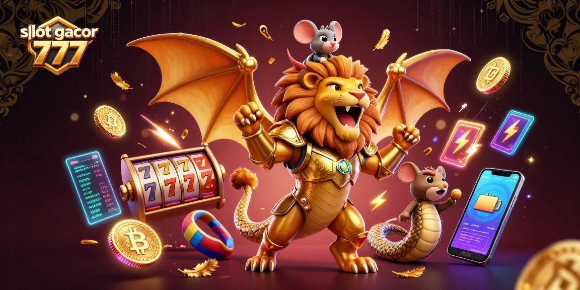 Experience the thrill of slot gacor 777 encapsulated in a vibrant 3D casino scene.