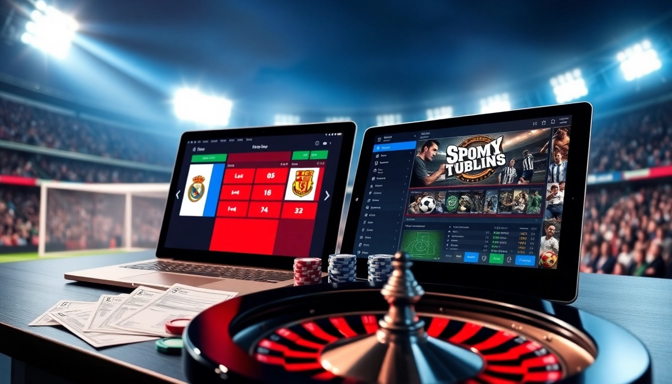 Engage in สมัครแทงบอล with exciting betting visuals of digital platforms and betting slips.