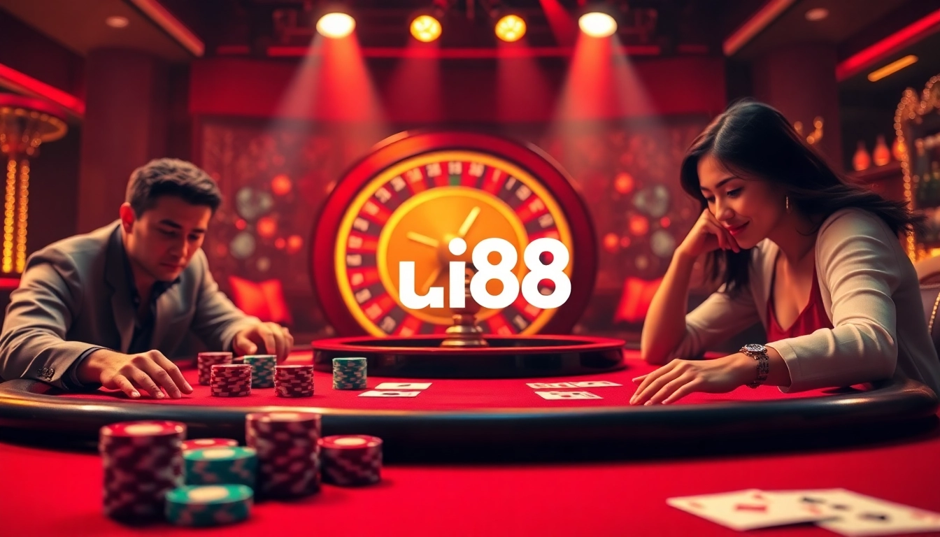 Experience thrilling games at uu88's vibrant casino, showcasing poker, roulette, and immersive action.