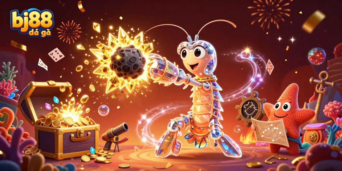 Engage in thrilling bj88 đá gà action with vibrant illustrations showcasing gamified excitement and dynamic gameplay.