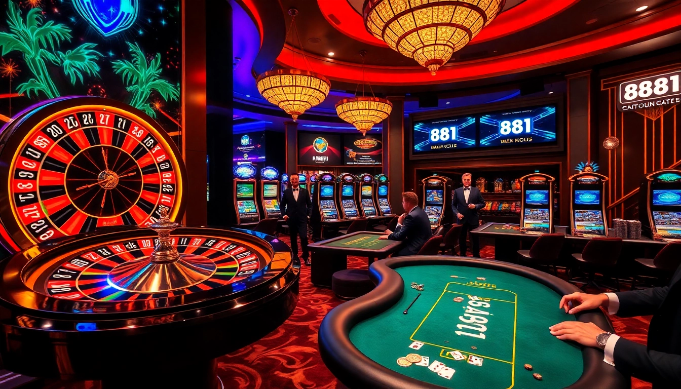 Experience the thrill of gambling at 88I with vibrant casino elements and luxury gaming.