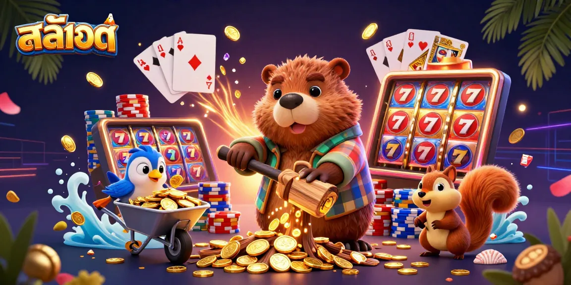 สนุกกับการเล่นสล็อตที่แสดงถึงแนวทางชนะในเกมสล็อต สล็อต คอยเก็บเหรียญทองในภาพ 3D
