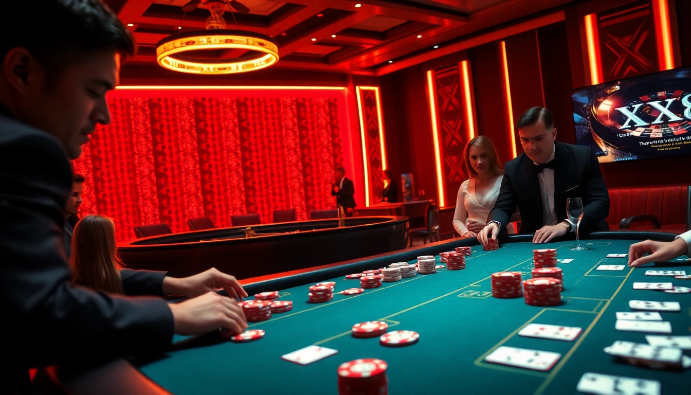 Experience the excitement of XX88 with vibrant casino elements, including poker chips and a roulette wheel.