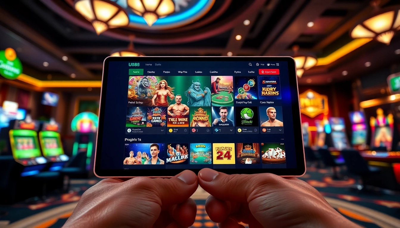 Engaging interface of uu88 nhà cái showcasing online casino games and sports betting options.
