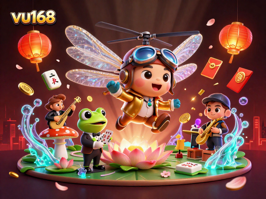 Experience winning moments at vu168 with thrilling 3D casino games and vibrant characters in action.