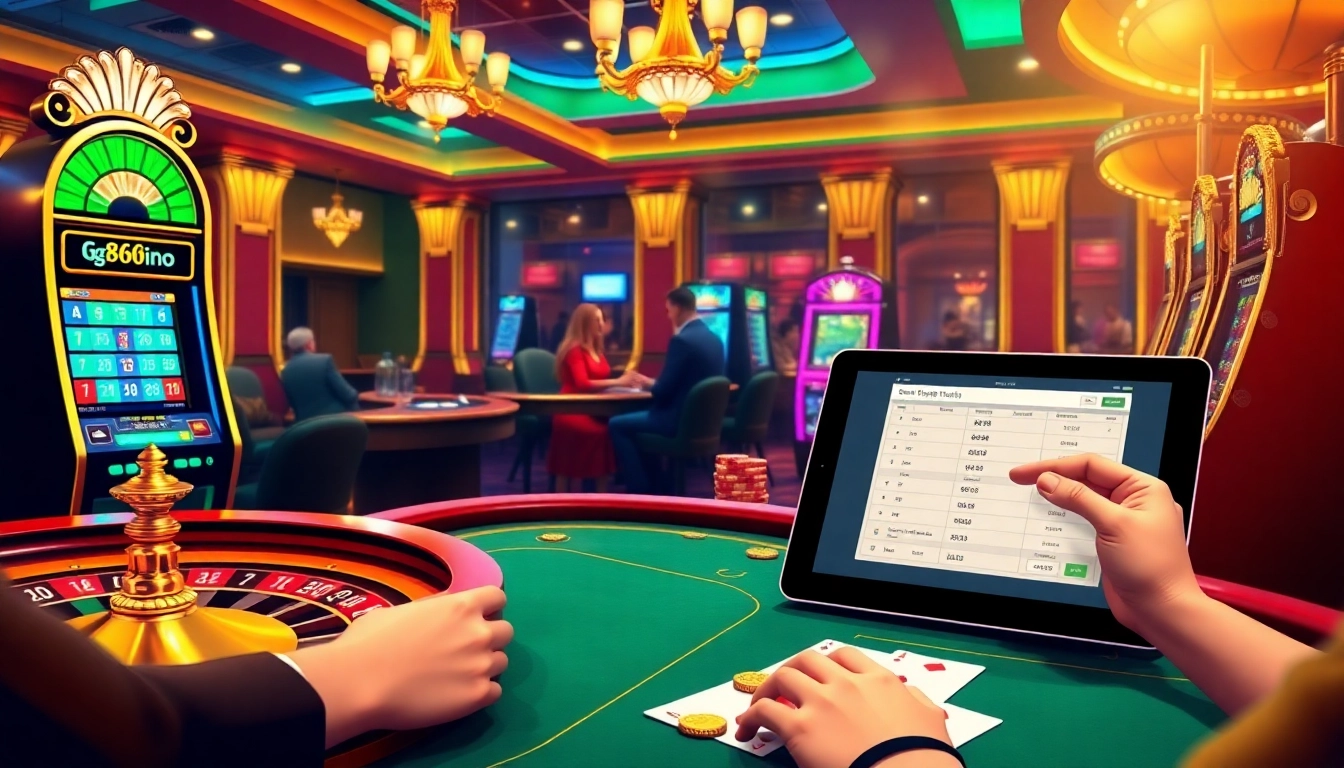 Experience the thrills of gambling at https://gg88.cool/ with players enjoying casino games and vibrant gaming elements.
