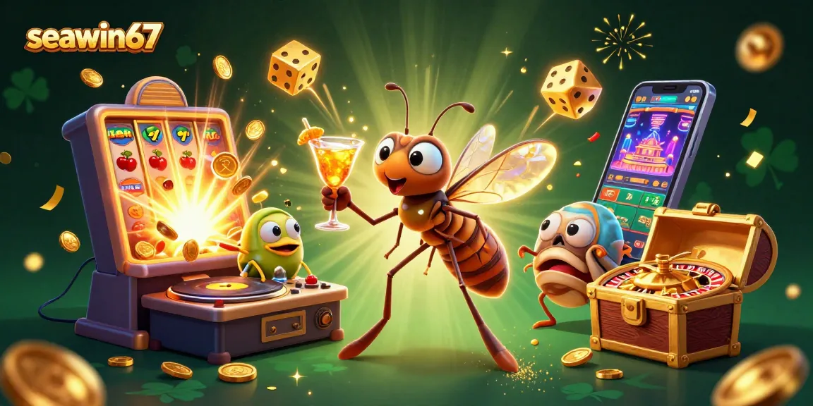 seawin67 menghadirkan ilustrasi 3D kasino yang penuh aksi dengan simbol slot dan kejutan jackpot.