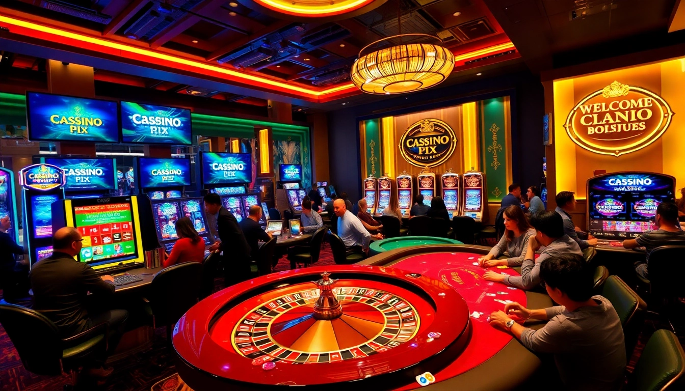 Cassino Pix offers thrilling online gaming experiences with vibrant slot machines and live poker action.