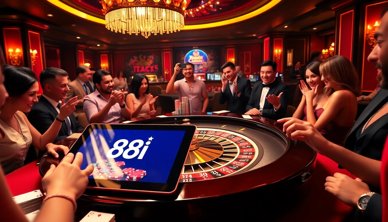 Experience thrilling gameplay at 88i with vibrant casino visuals and exciting betting actions.