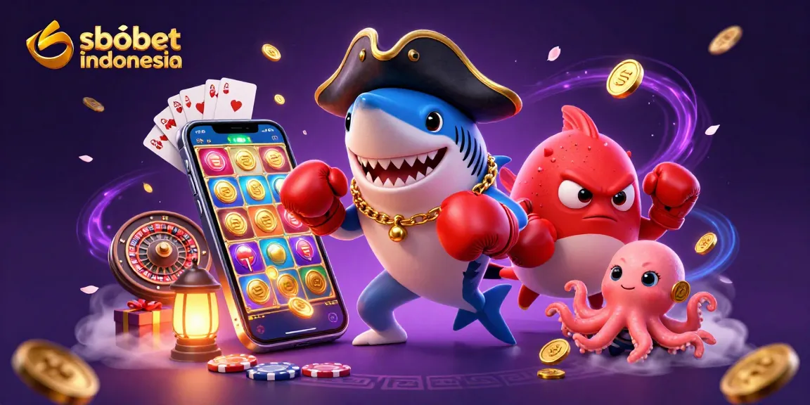 Engage in thrilling sbobet indonesia action with colorful characters and vibrant casino elements.