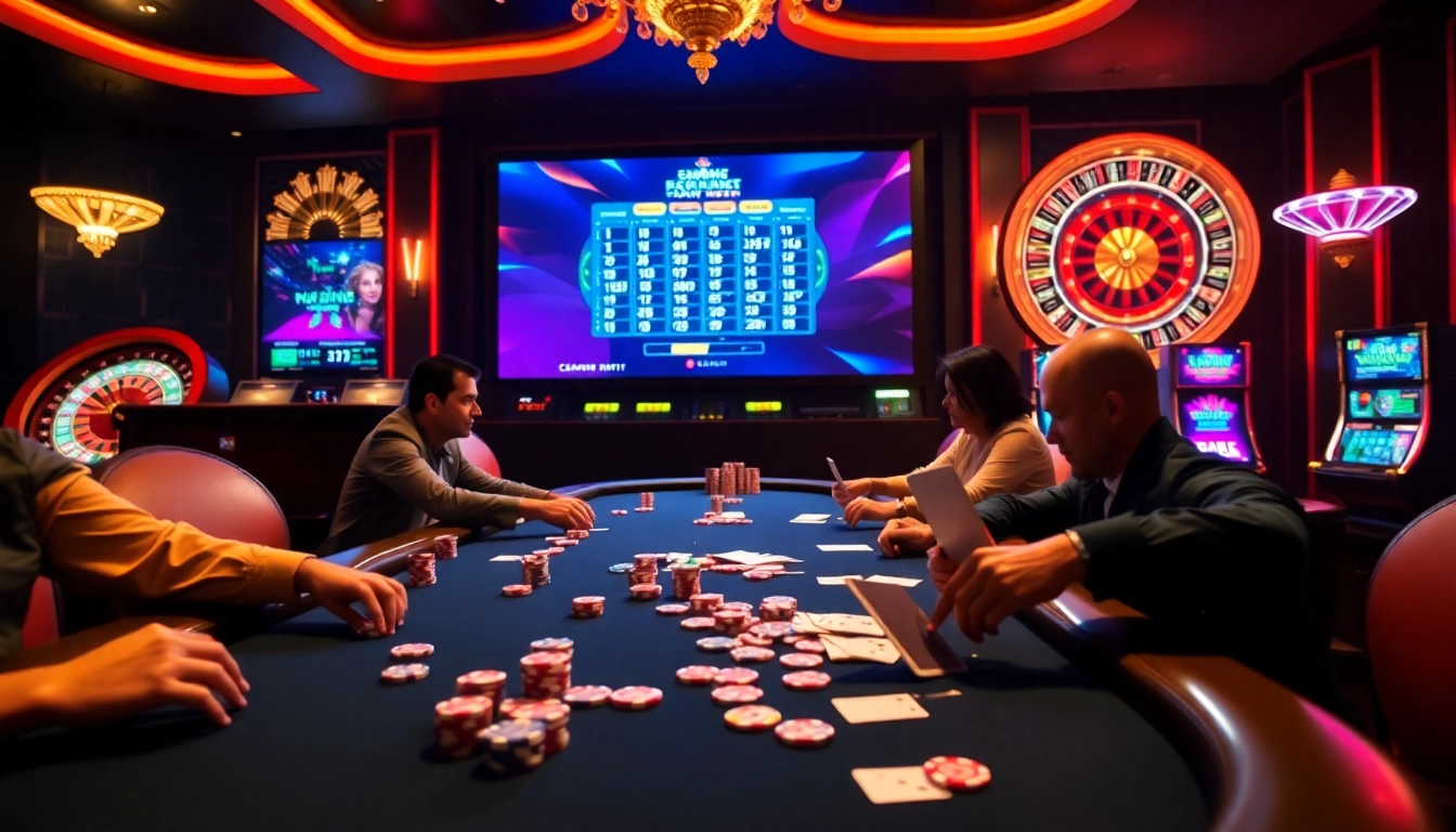 Engage in excitement with lively poker action at https://www.6l777.club/ casino featuring vibrant chips and cards.
