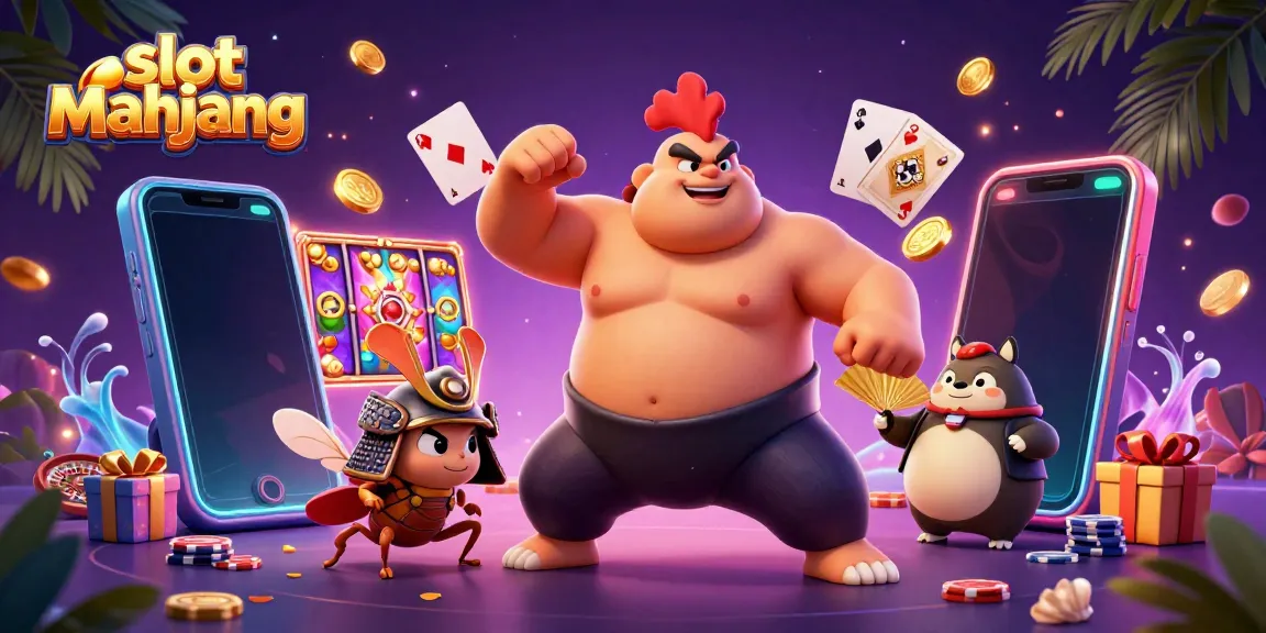 Experience thrilling gameplay with slot mahjong as the dynamic characters interact with colorful casino elements.