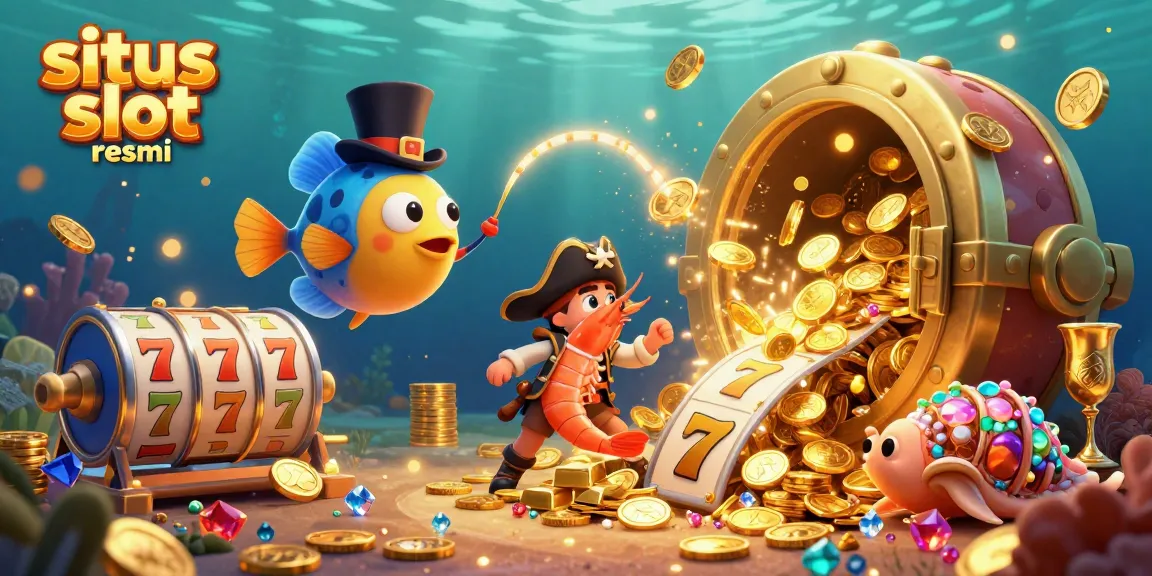 Experience the thrill of situs slot resmi with vibrant casino action featuring treasure-filled characters and golden coins.