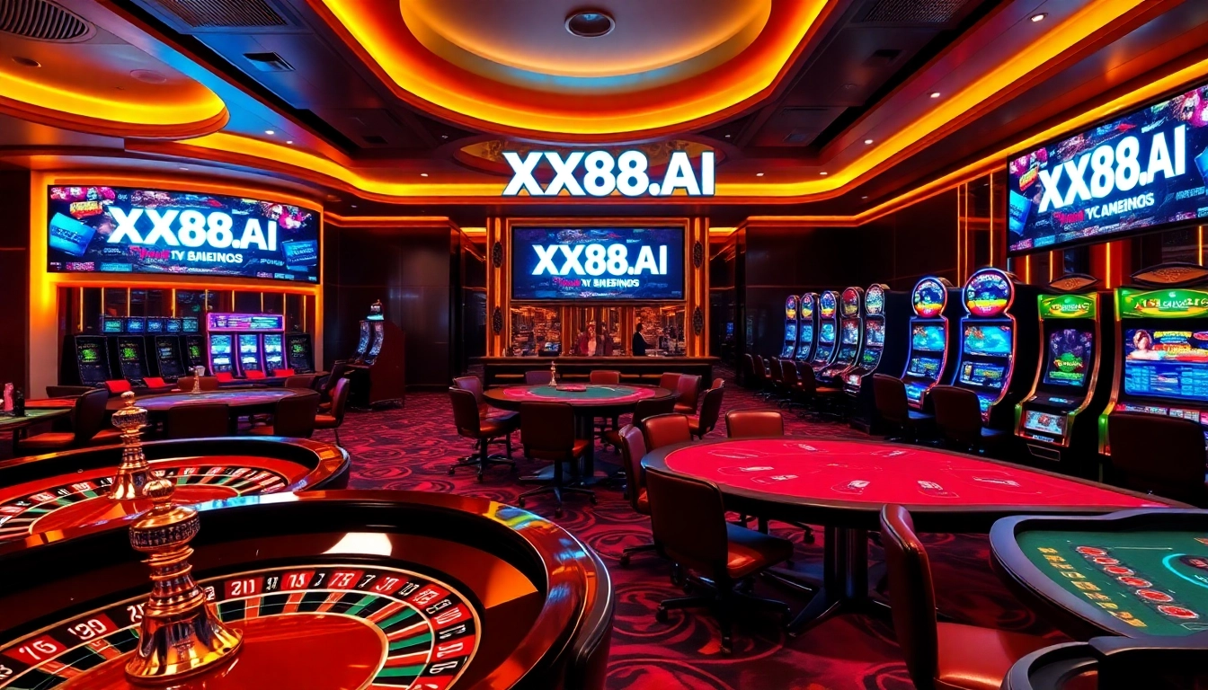 Players enjoying exhilarating games at XX88.AI online casino, showcasing roulette and poker.
