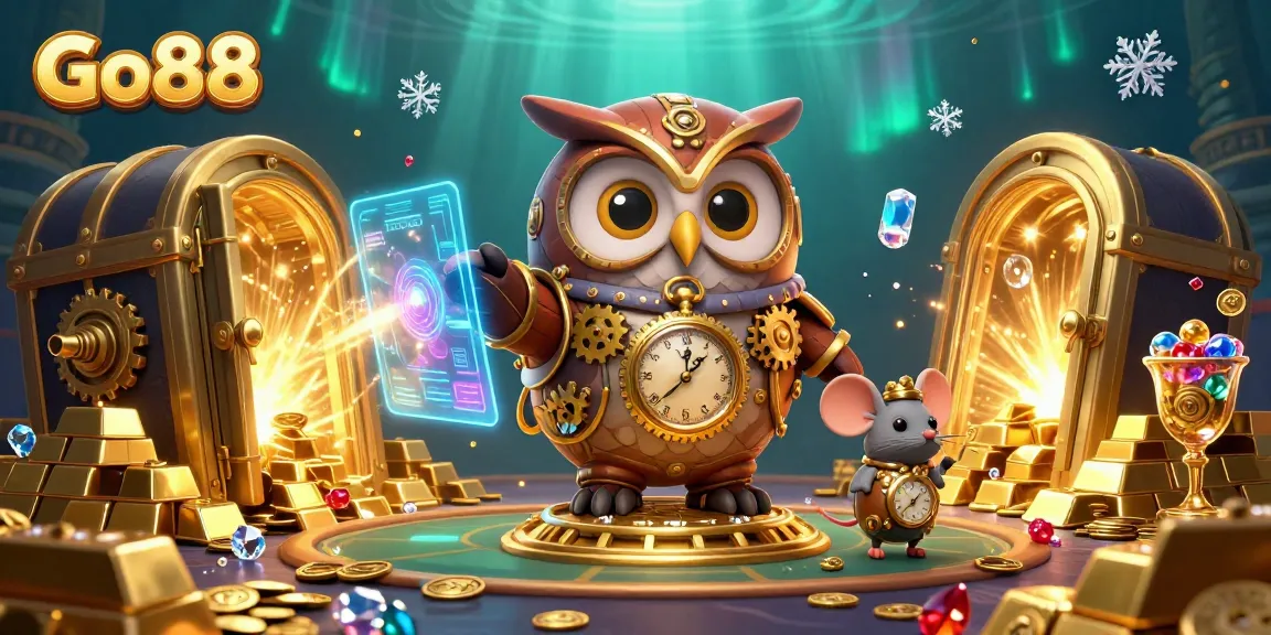 Experience thrilling gaming adventures with Go88 as vibrant casino elements and characters create a spectacular scene.