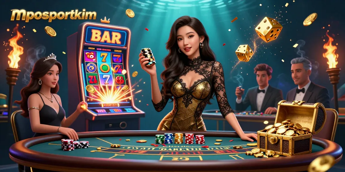 Win big at mposportkim with a lavish casino scene, featuring vibrant high-stakes table play.