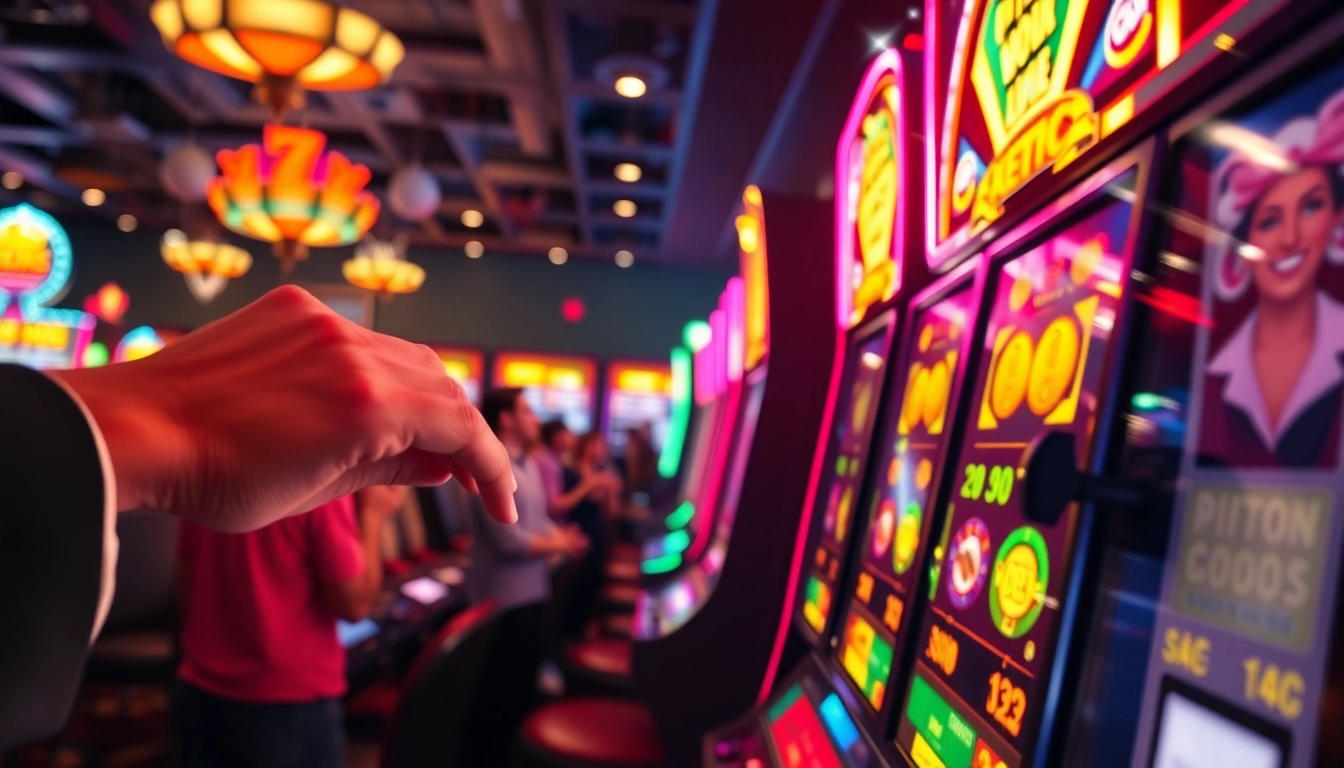 Melihat slot gacor yang menarik perhatian di lingkungan kasino yang penuh warna.