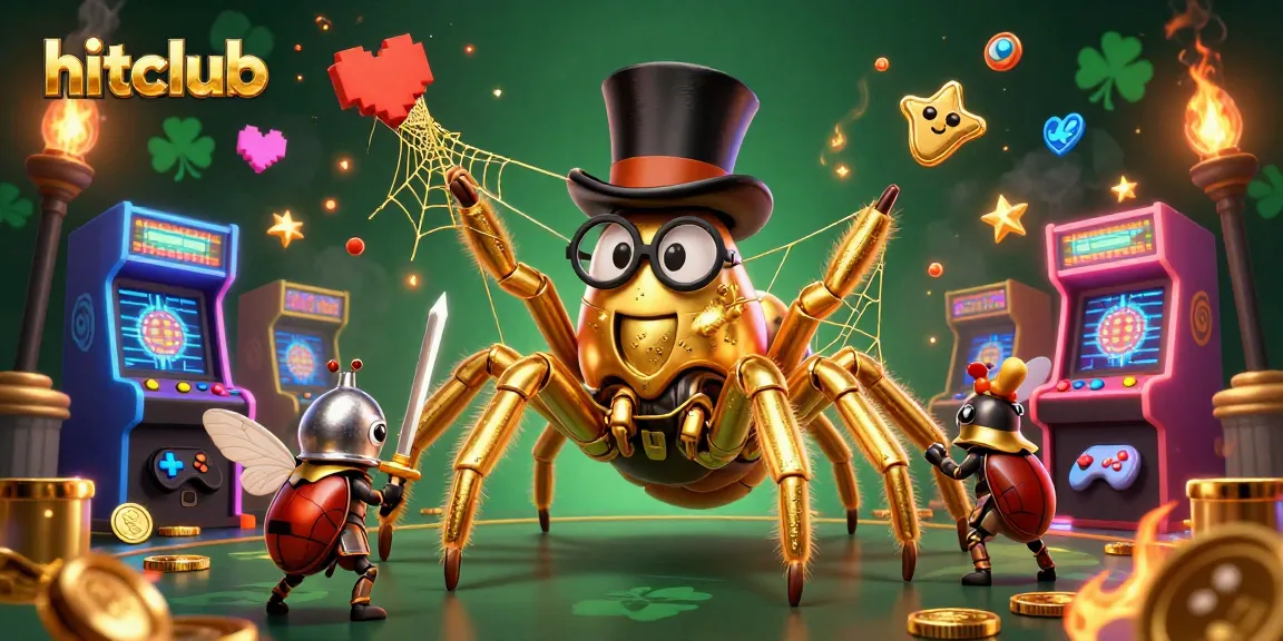 Engage in exhilarating hitclub gaming with vibrant characters and casino elements in an enchanting scene.
