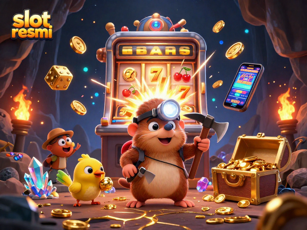 Spin to win at slot resmi with this vibrant treasure hunting scene featuring jackpots and slots.