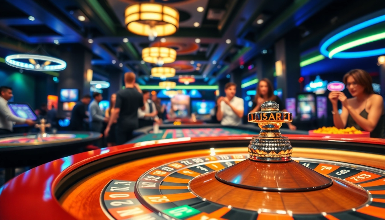 Engaging casino games experience at a roulette table with colorful chips.