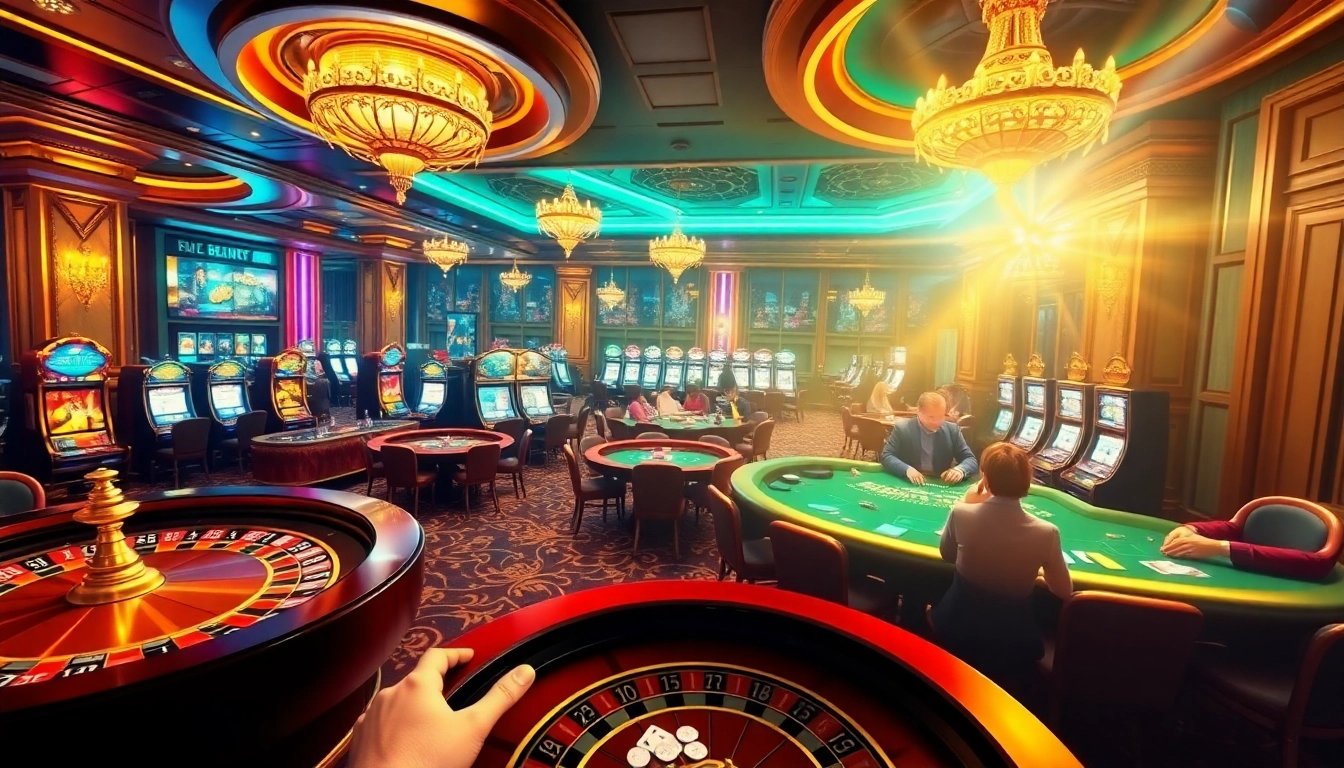 Experience the thrilling atmosphere of an upscale casino at https://b52.za.com/, featuring roulette, poker, and slot games in action.