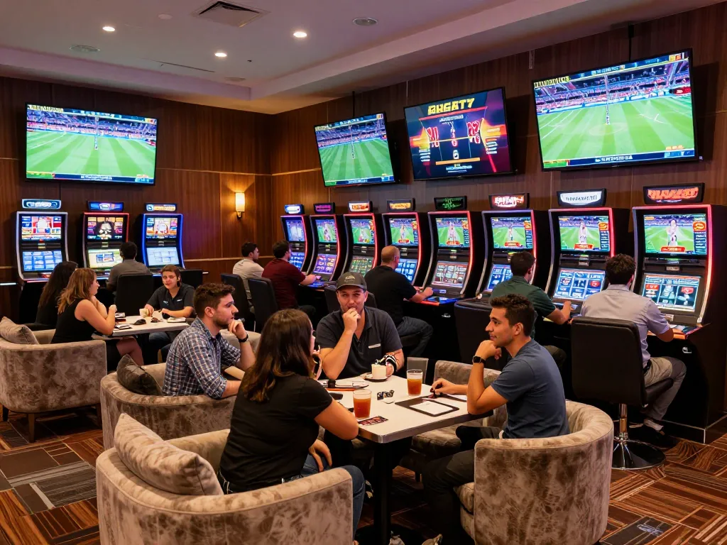 Sports betting atmosphere showcasing excitement for soi keo nha cai strategies among enthusiastic gamblers.