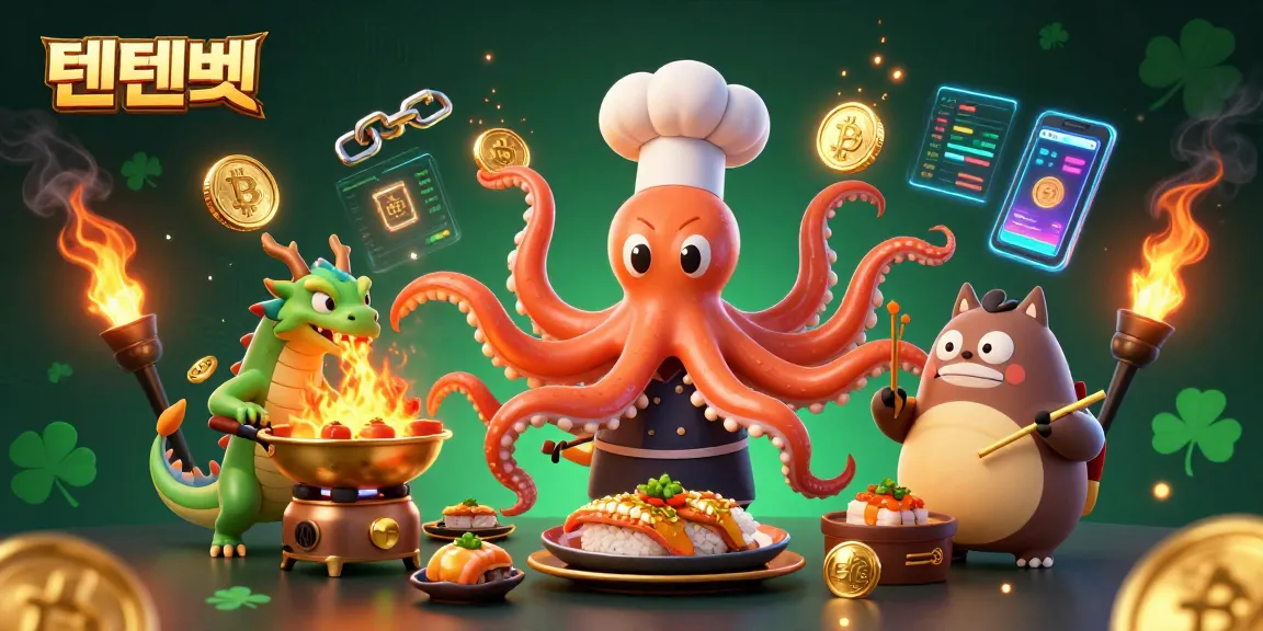 Experience winning strategies with 텐텐벳 in this vibrant 3D casino illustration.