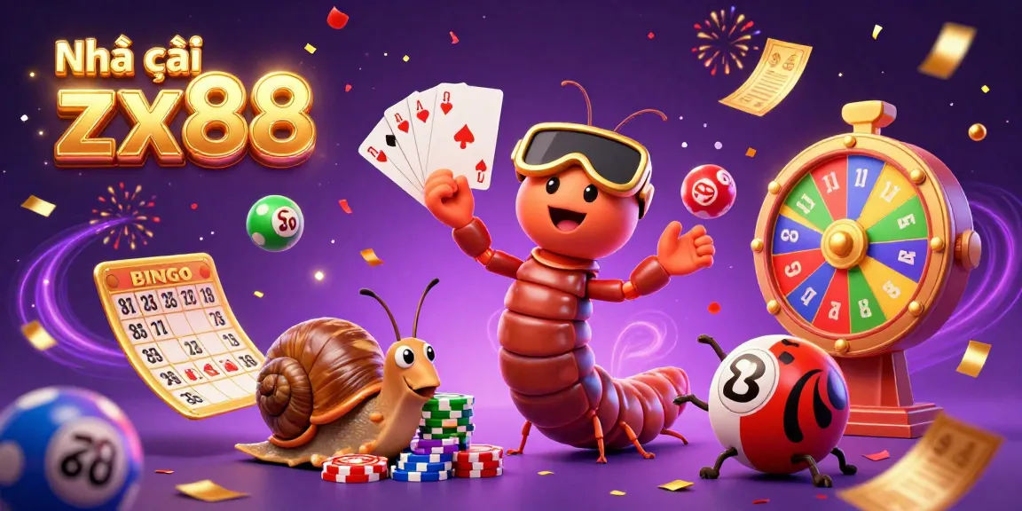 Experience the lively action at Nhà cái zx88 with cartoon characters celebrating gambling excitement in a dynamic casino scene.