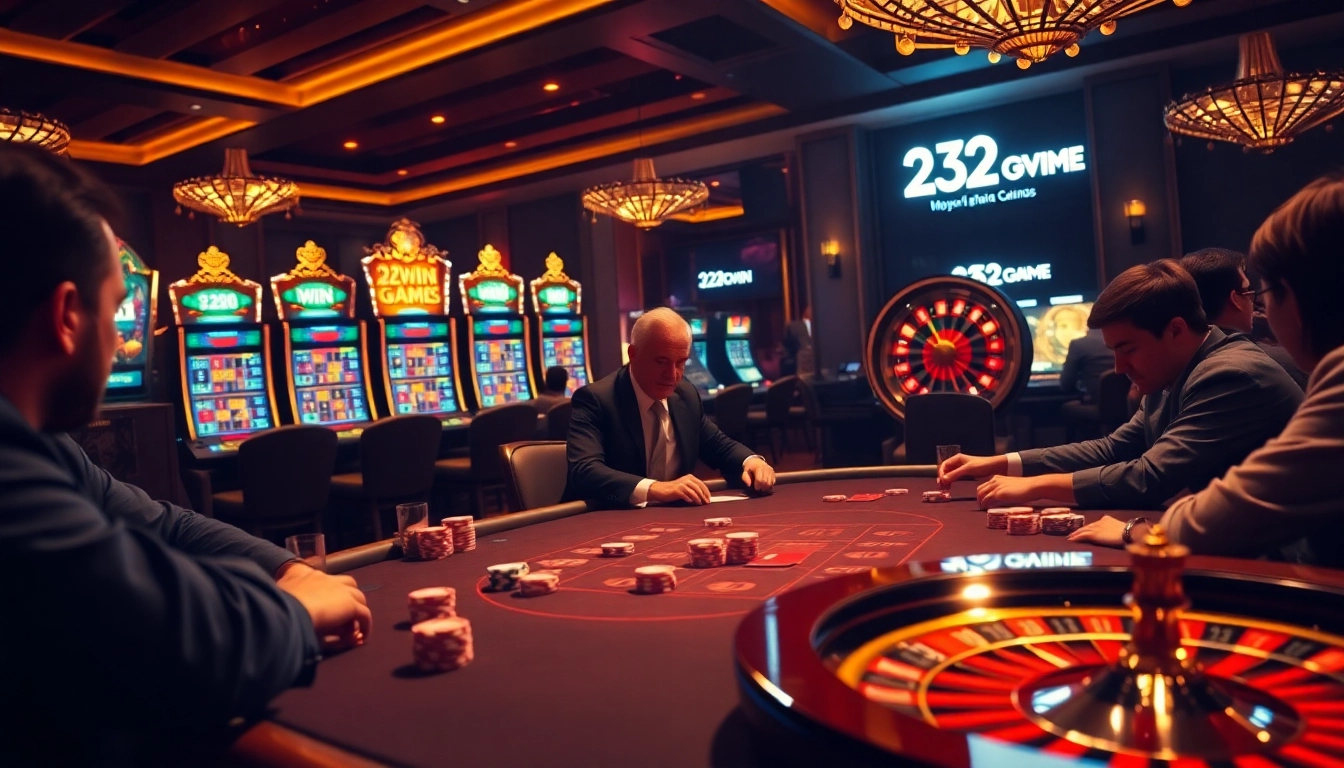 Experience the thrill of the 32WIN Game at an elegant casino table with exciting poker action.