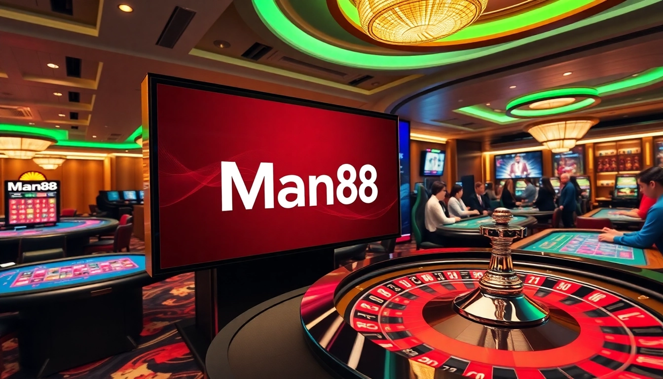 Man88 offers thrilling casino gaming experiences with vibrant tables and live dealer action.