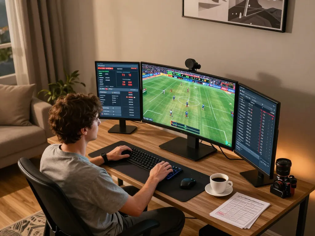 Experience immersive online betting at home with 88aa link in a dynamic gaming setup.