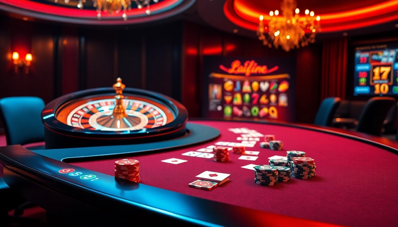 The exhilarating online gambling experience at https://kubet.agency/, showcasing vibrant poker chips and a luxury casino setting.