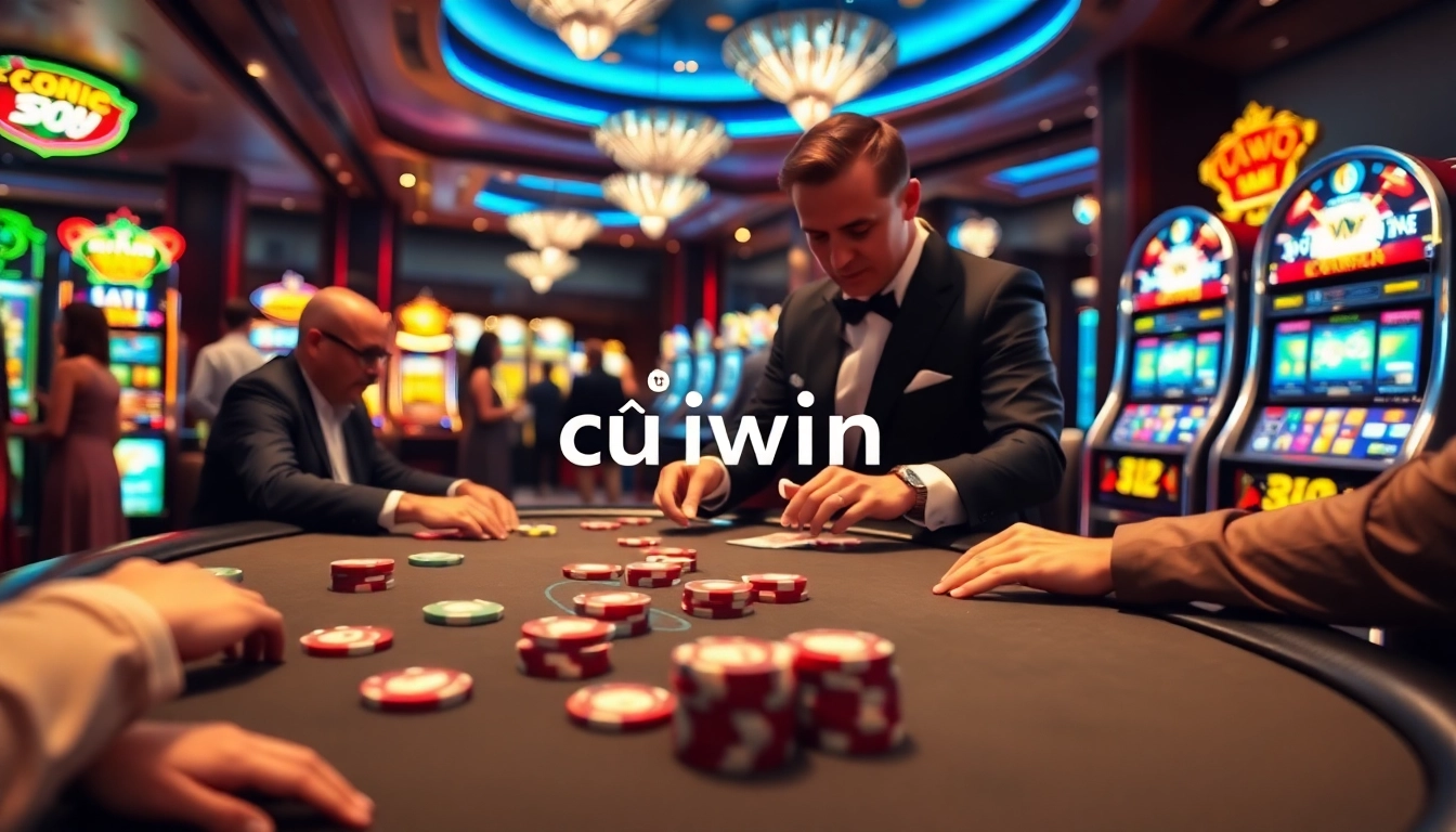 Engaging in high-stakes poker at a luxury casino with cầu iwin branding elements.