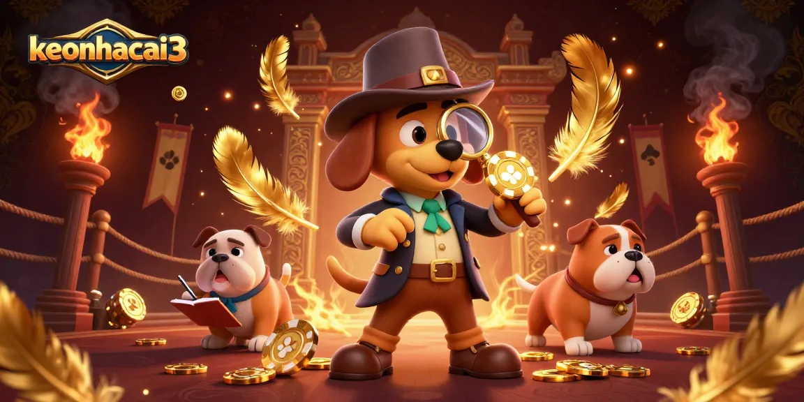 Join the hunt for golden poker chips with keonhacai3 in this vibrant casino detective scene.