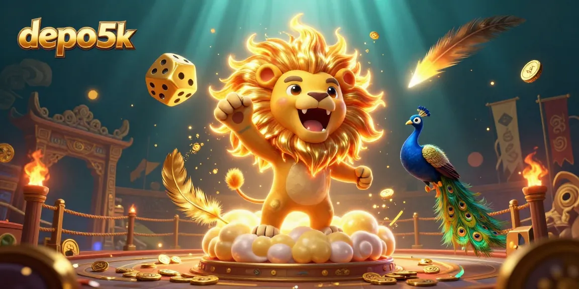 Engage in the thrilling world of depo 5k with a vibrant casino illustration featuring dynamic characters and elements.