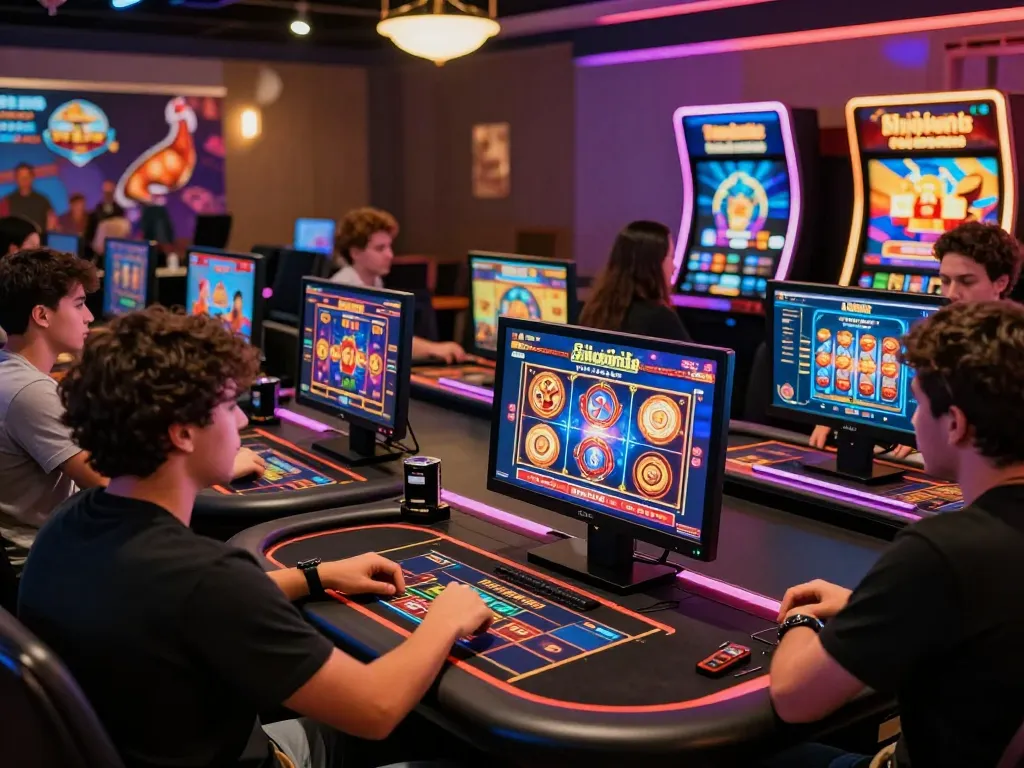 Pemain menikmati permainan situs slot online dengan grafik yang kaya dan tata letak yang menarik.