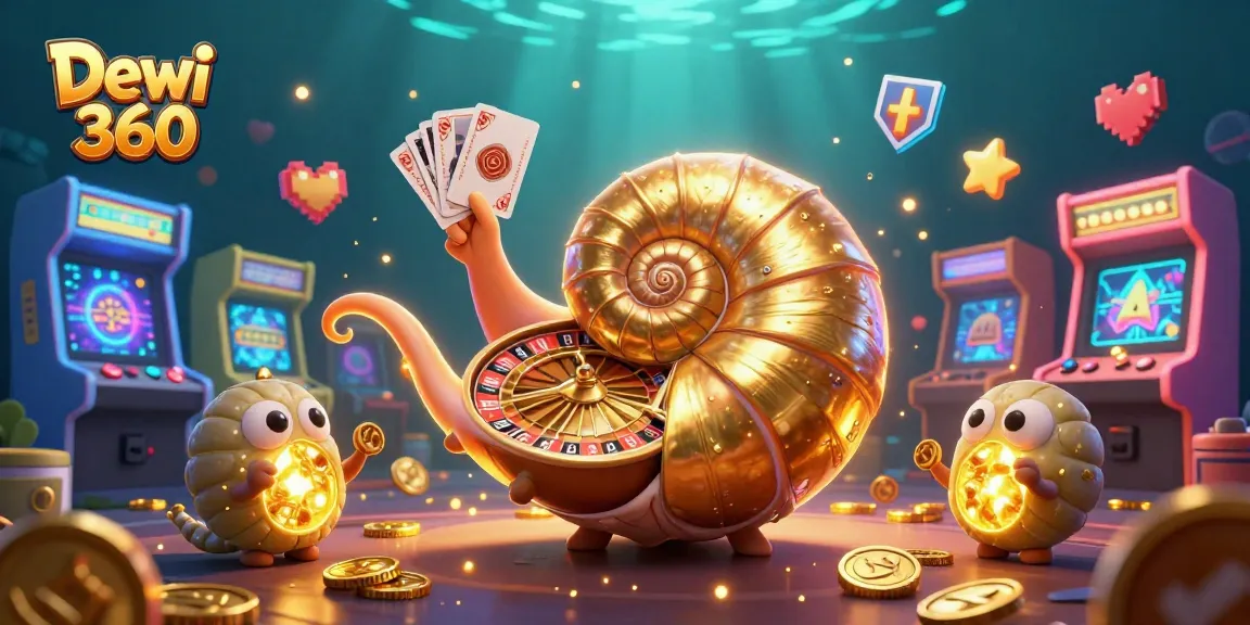 Memenangkan permainan di Dewi 360 dengan simbol slot dan mesin arcade 3D yang menarik.