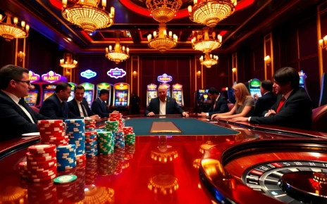 Elevated poker game scene at a luxurious casino showcasing the excitement of OK8386 gambling.