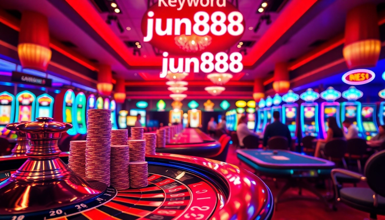 Experience the thrill of gambling at jun888 casino with vibrant poker and slot machines.