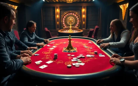 CM88 gaming table action with vibrant chips and cards in an exciting casino environment.