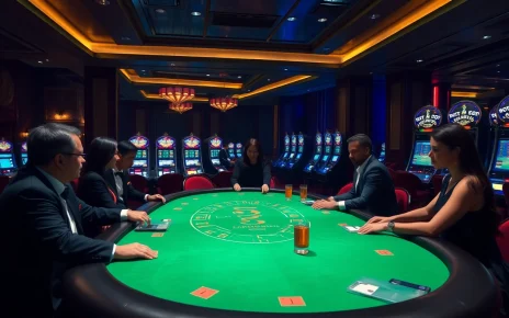 Nohu-themed high-stakes poker action with elegantly dressed players and luxurious casino atmosphere.
