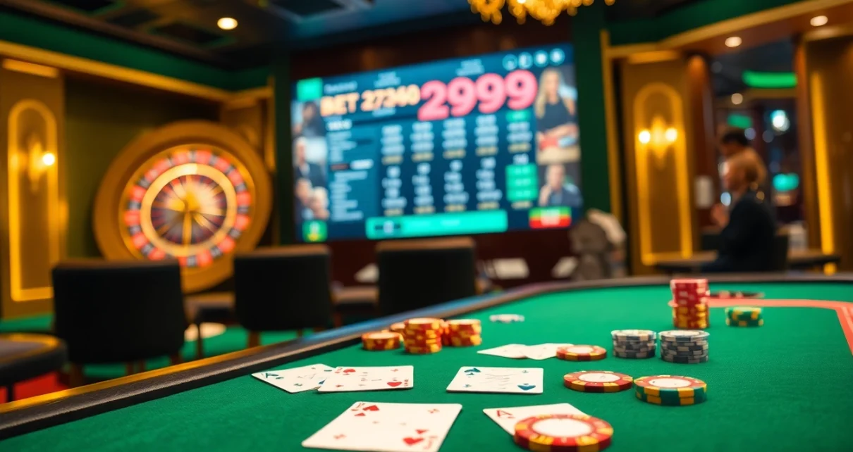 Experience the thrill of online gaming at https://bet299app.com.br/ with vibrant casino visuals and poker tables.