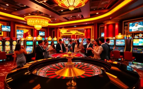 Experience the vibrant energy of S8 casino gaming with roulette and slot machines.