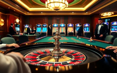 Experience the excitement of jbo.com with players at a luxurious roulette table in a high-stakes casino.