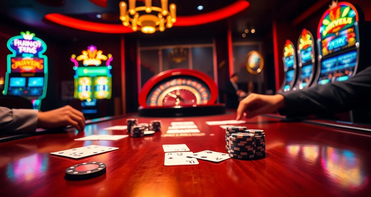 Experience the thrill at nhà cái KING88 with high-stakes poker action at a luxurious casino table.