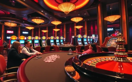 Players enjoying a game of poker at the stylish 888VI casino, showcasing an elegant gaming atmosphere.