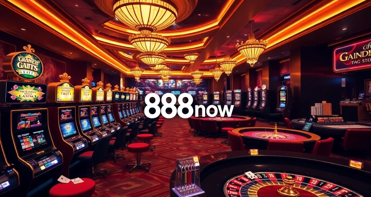 Experience the thrill of 888now with vibrant casino tables and exciting gameplay.