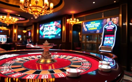 Experience the excitement of gambling at https://l444.art/ with this luxurious casino scene featuring roulette, chips, and players.