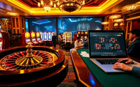 Experiencing the thrill at the luxurious Trang chủ 32Win casino with vibrant games and betting tables.