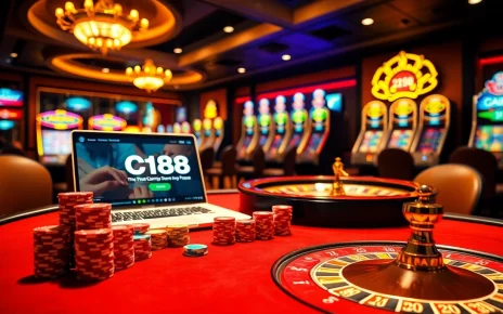 C168.it.com offers an engaging casino experience with vibrant poker chips and roulette wheels.